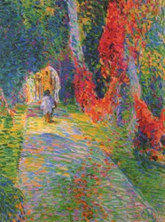 Herbstlicher Parkweg in Pretzfeld